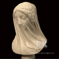 Popular Designs Hand Carved antique marble veiled lady bust statue